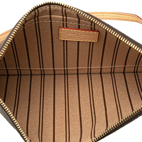 Pre-owned Louis Vuitton Monogram Neverfull Pouch Brown
