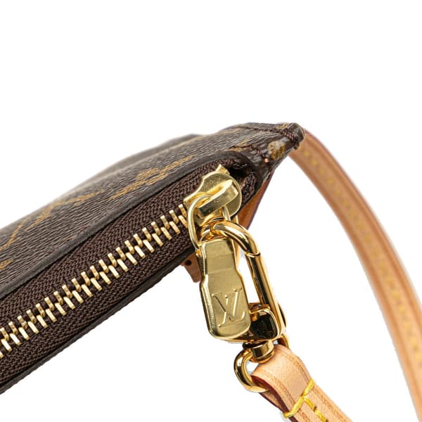 Pre-owned Louis Vuitton Monogram Neverfull Pouch Brown