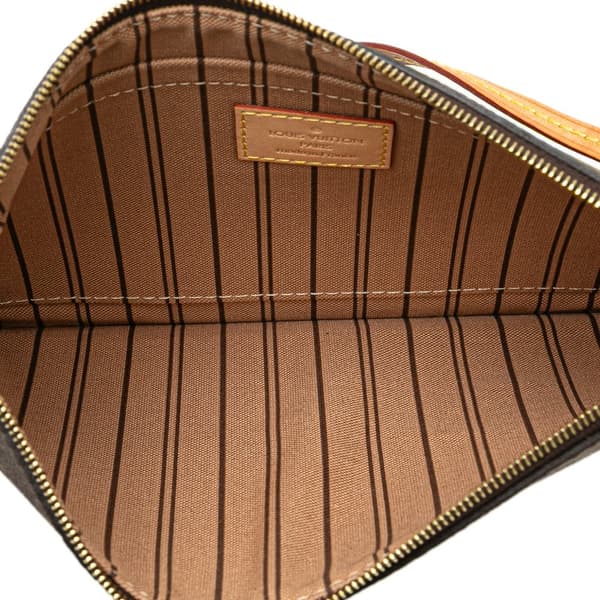 Pre-owned Louis Vuitton Monogram Neverfull Pouch Brown