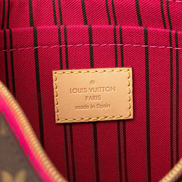 Pre-owned Louis Vuitton Monogram Neverfull Pouch Brown