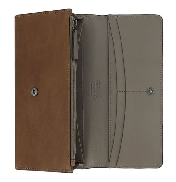 Plånbok - camel active - Valencia Long Flap Wallet - Läder - Brun - RFID-skydd
