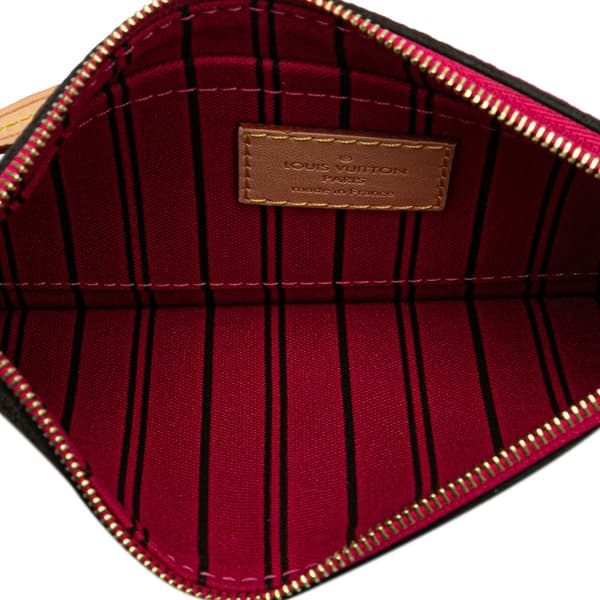 Pre-owned Louis Vuitton Monogram Neverfull Pouch Brown