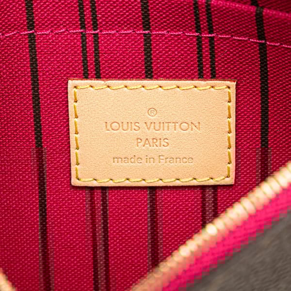 Pre-owned Louis Vuitton Monogram Neverfull Pouch Brown