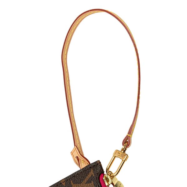 Pre-owned Louis Vuitton Monogram Neverfull Pouch Brown