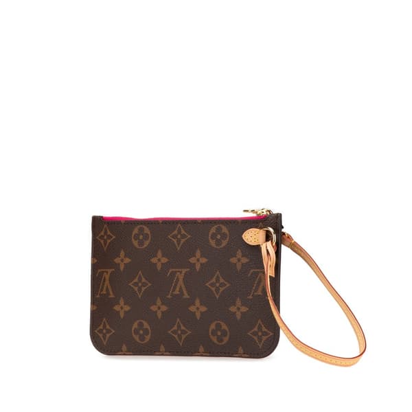 Pre-owned Louis Vuitton Monogram Neverfull Pouch Brown