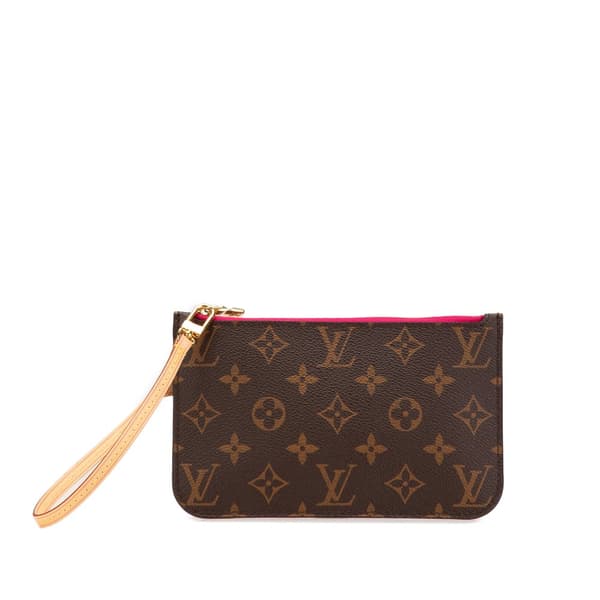 Pre-owned Louis Vuitton Monogram Neverfull Pouch Brown