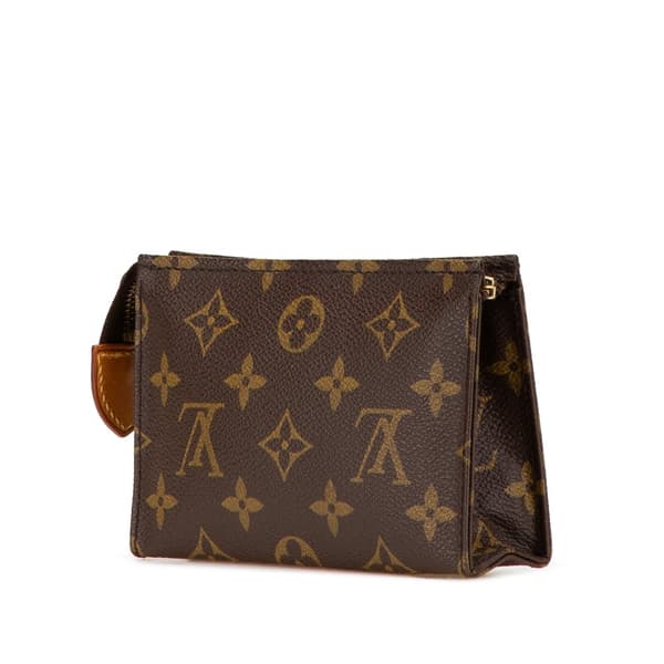 Pre-owned Louis Vuitton Monogram Toiletry Pouch 15 Brown