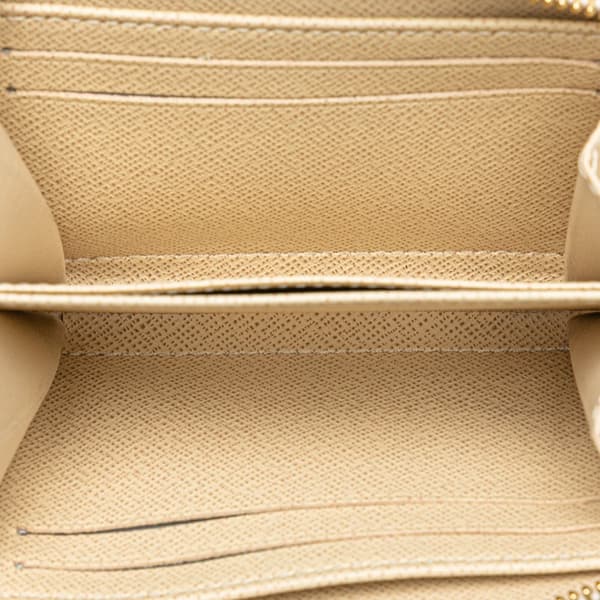 Pre-owned Louis Vuitton Damier Azur Zippy Coin Purse White