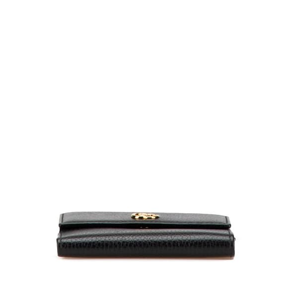 Pre-owned Gucci GG Marmont Leather Small Wallet Black