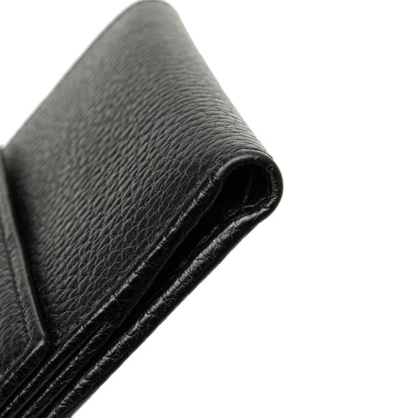 Pre-owned Gucci GG Marmont Leather Small Wallet Black