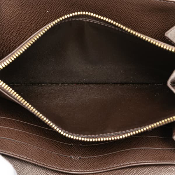 Pre-owned Louis Vuitton Monogram Mini Lin Sarah Wallet Brown