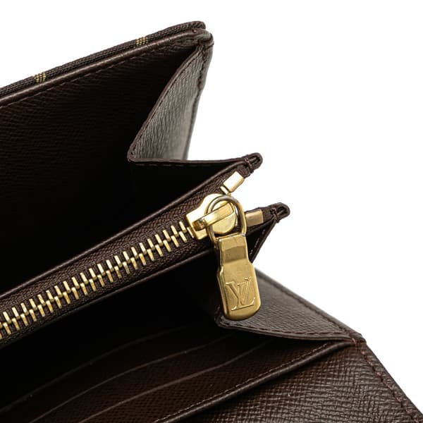 Pre-owned Louis Vuitton Monogram Mini Lin Sarah Wallet Brown