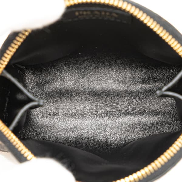 Pre-owned Prada Pony Hair Leopard Print Pouch Brown