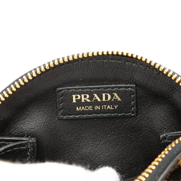 Pre-owned Prada Pony Hair Leopard Print Pouch Brown
