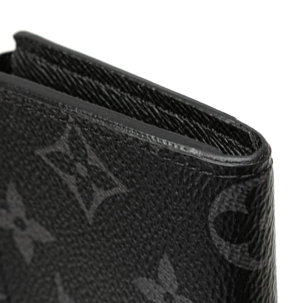 Pre-owned Louis Vuitton Monogram Eclipse Coin Pouch Black
