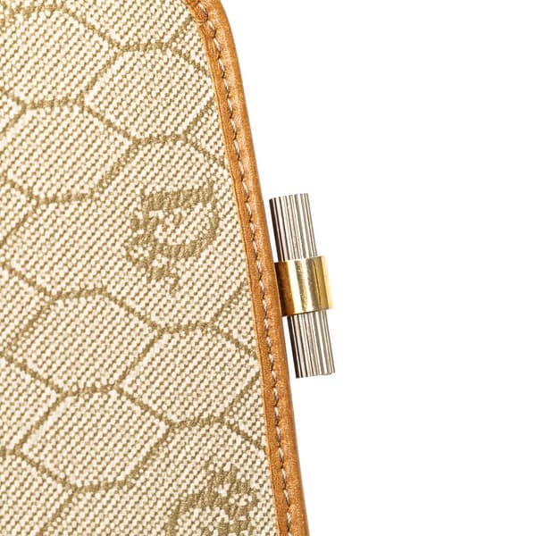 Pre-owned Dior Honeycomb Canvas Kisslock Coin Pouch Brown