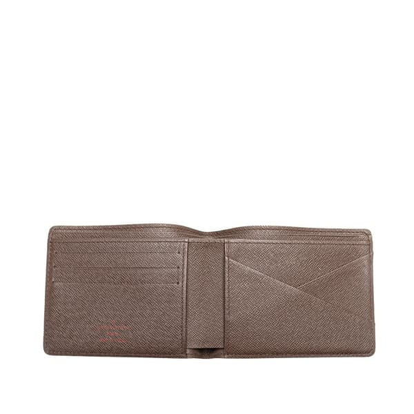 Pre-owned Louis Vuitton Damier Ebene Multiple Bifold Wallet Brown