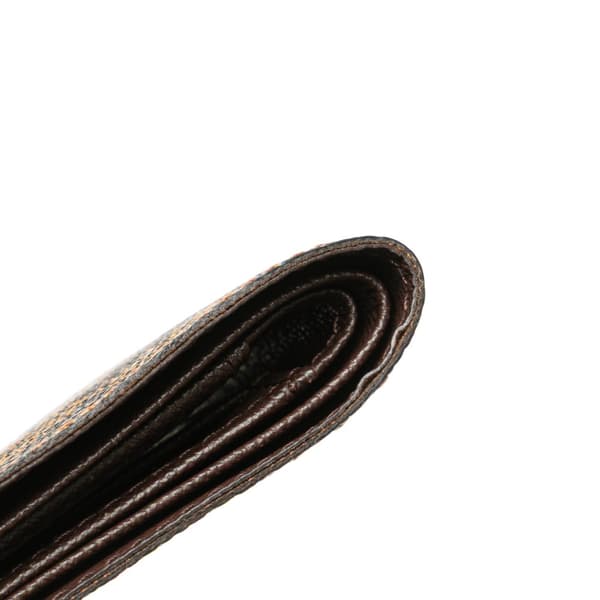 Pre-owned Louis Vuitton Damier Ebene Multiple Bifold Wallet Brown