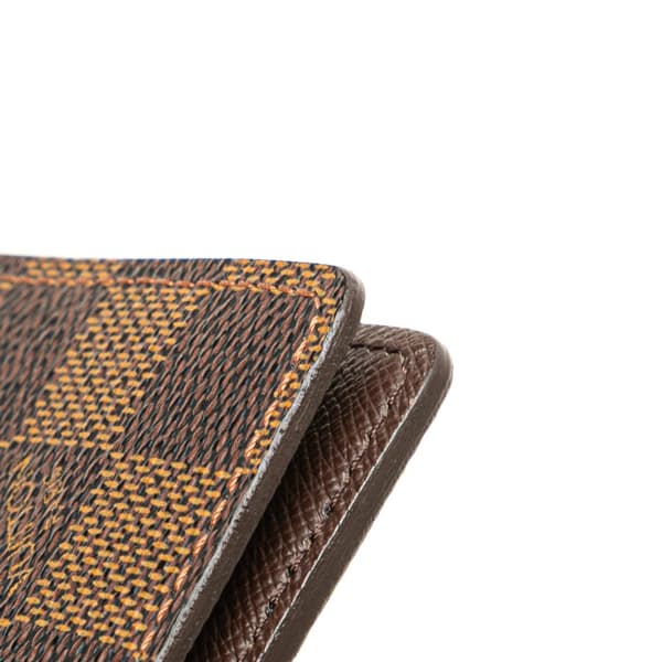 Pre-owned Louis Vuitton Damier Ebene Multiple Bifold Wallet Brown