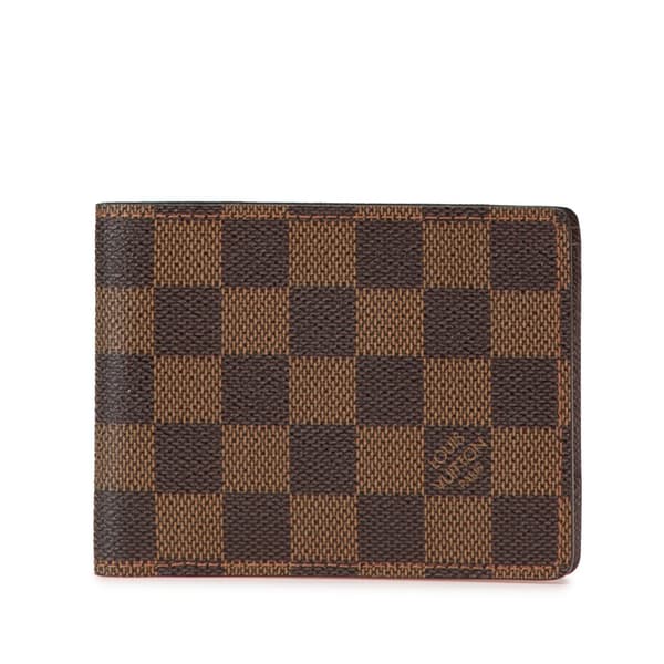 Pre-owned Louis Vuitton Damier Ebene Multiple Bifold Wallet Brown