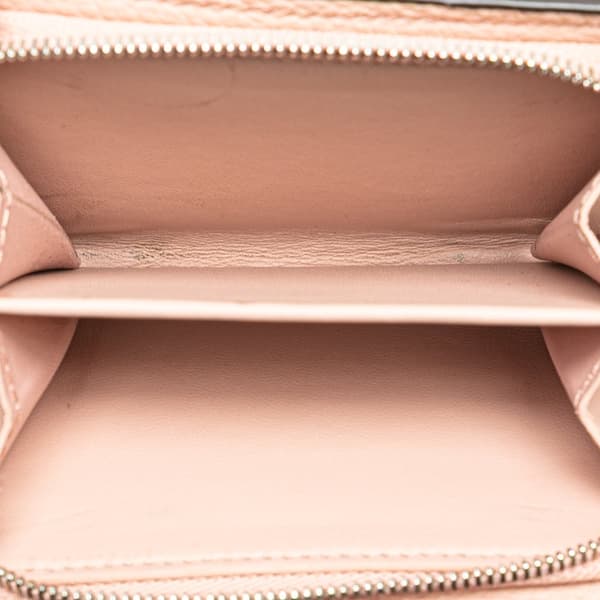 Pre-owned Louis Vuitton Monogram Mahina Clea Wallet Pink