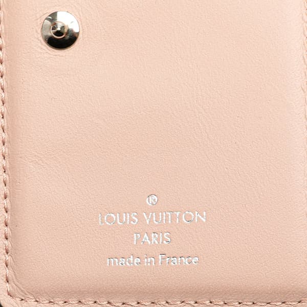 Pre-owned Louis Vuitton Monogram Mahina Clea Wallet Pink