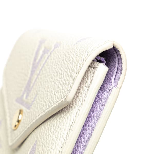 Pre-owned Louis Vuitton Bicolor Monogram Empreinte Giant Victorine Wallet White