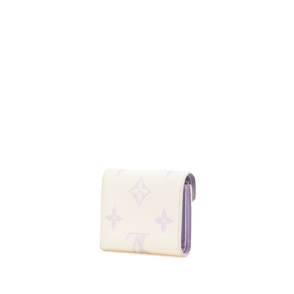 Pre-owned Louis Vuitton Bicolor Monogram Empreinte Giant Victorine Wallet White