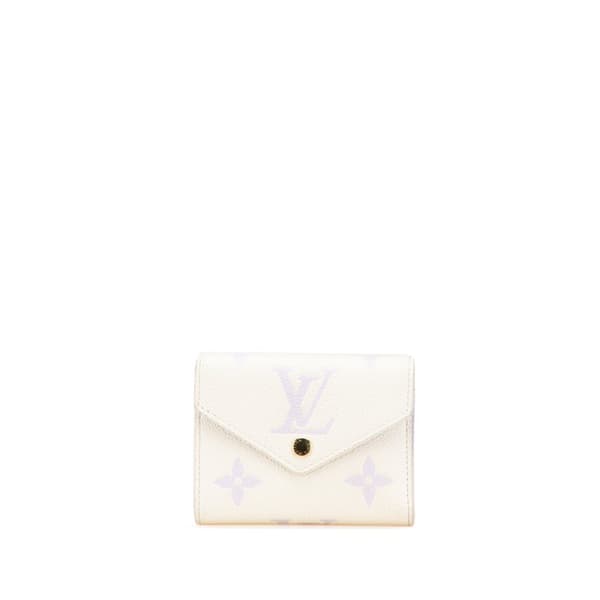 Pre-owned Louis Vuitton Bicolor Monogram Empreinte Giant Victorine Wallet White