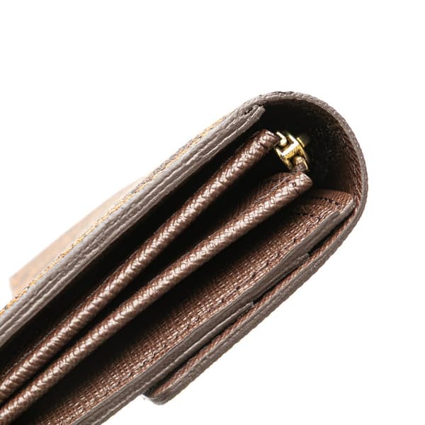 Pre-owned Louis Vuitton Damier Ebene Sarah Wallet Brown