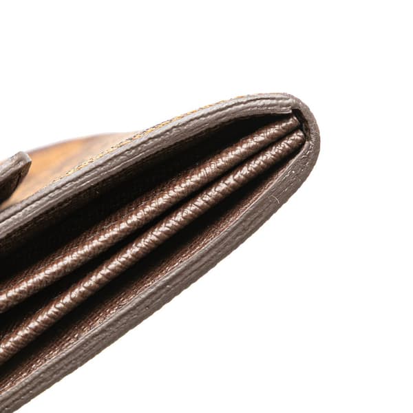 Pre-owned Louis Vuitton Damier Ebene Sarah Wallet Brown