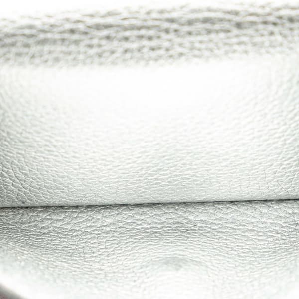 Pre-owned Louis Vuitton Leather Lockmini Wallet Silver
