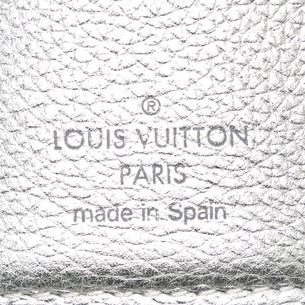 Pre-owned Louis Vuitton Leather Lockmini Wallet Silver