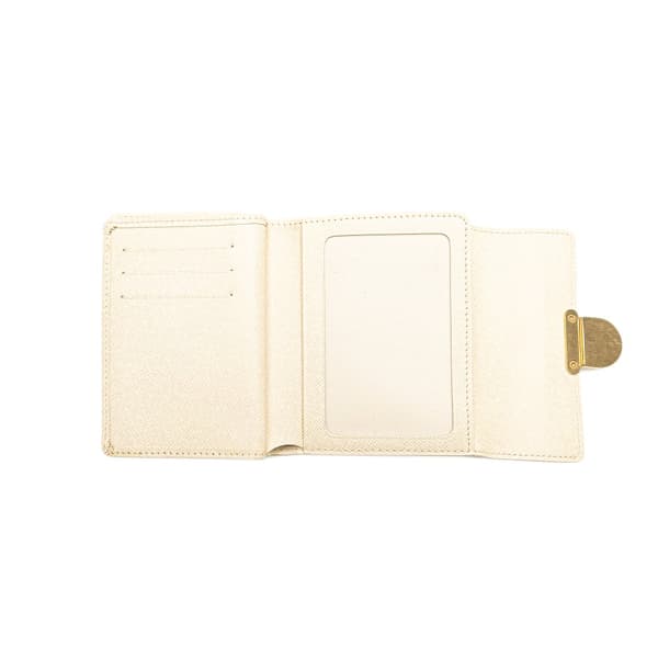 Pre-owned Louis Vuitton Damier Azur Portefeuille Koala Wallet White