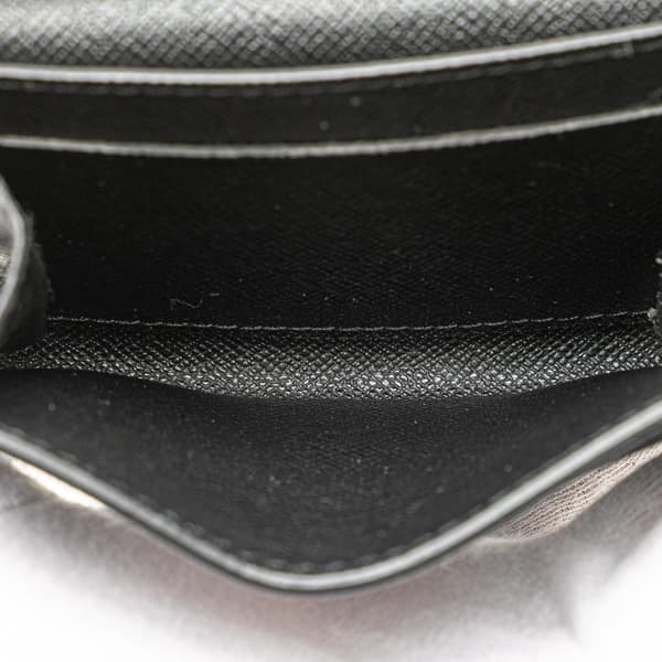 Pre-owned Louis Vuitton Taiga Business Card Holder Black