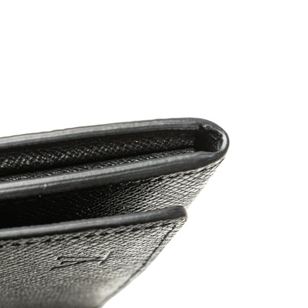 Pre-owned Louis Vuitton Taiga Business Card Holder Black