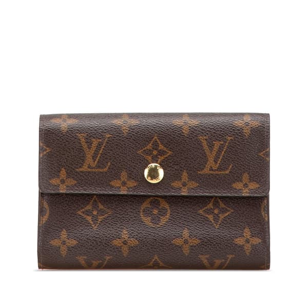 Pre-owned Louis Vuitton Monogram Alexandra Small Wallet Brown