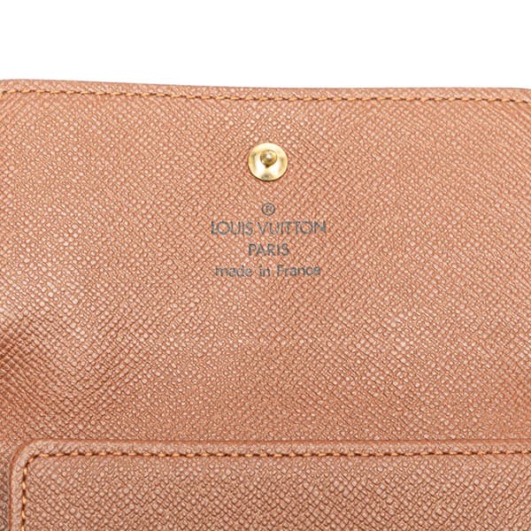 Pre-owned Louis Vuitton Monogram Portefeuille Elise Wallet Brown