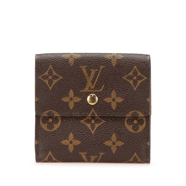 Pre-owned Louis Vuitton Monogram Portefeuille Elise Wallet Brown