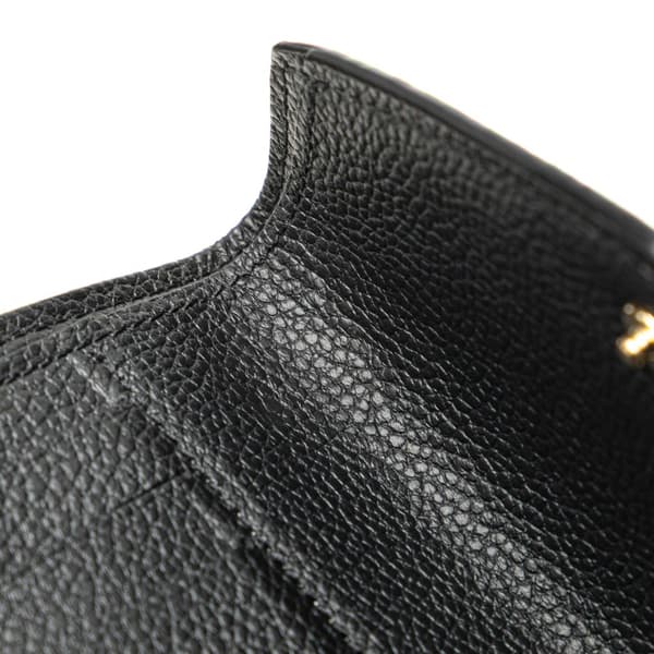 Pre-owned Louis Vuitton Monogram Empreinte Victorine Wallet Black