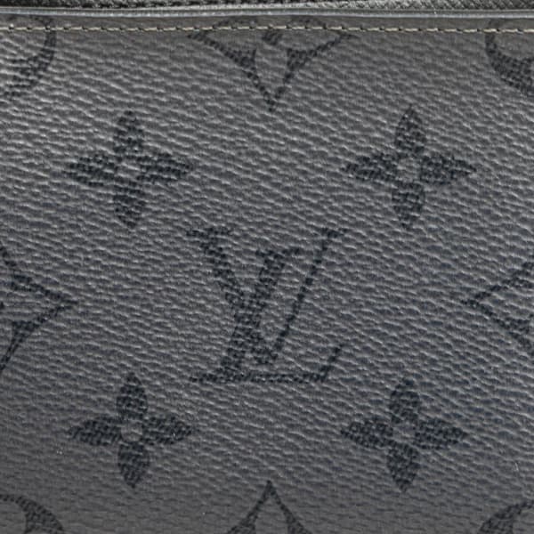 Pre-owned Louis Vuitton Monogram Eclipse Reverse Slender Wallet Gray