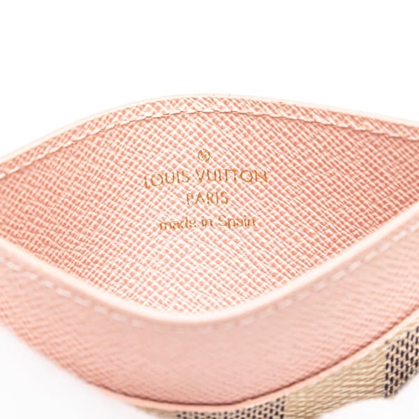 Pre-owned Louis Vuitton Damier Azur Daily Card Holder White
