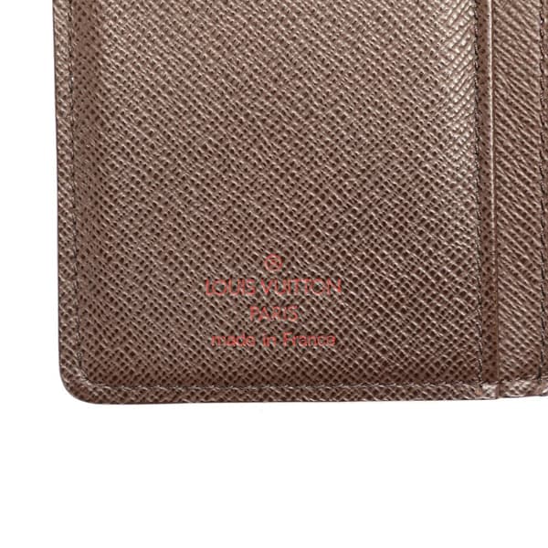 Pre-owned Louis Vuitton Damier Ebene Porte Monnaie Billets Viennois Brown