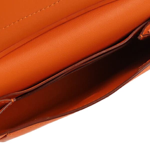 Pre-owned Hermès Swift and Chevre Hermail Lemon Tutti Frutti Wallet Orange