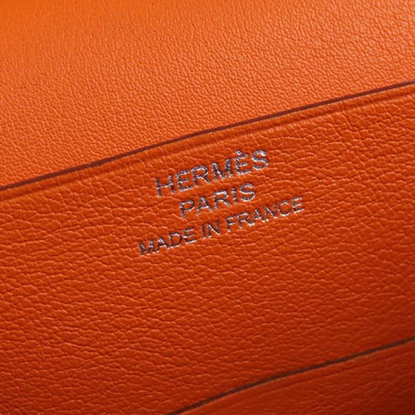 Pre-owned Hermès Swift and Chevre Hermail Lemon Tutti Frutti Wallet Orange