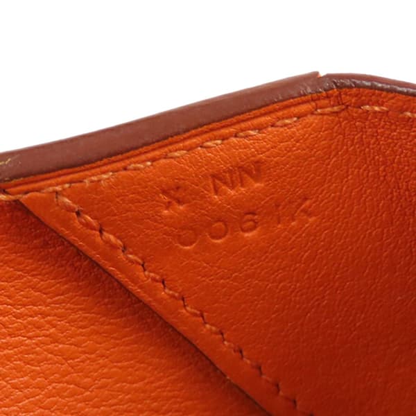 Pre-owned Hermès Swift and Chevre Hermail Lemon Tutti Frutti Wallet Orange