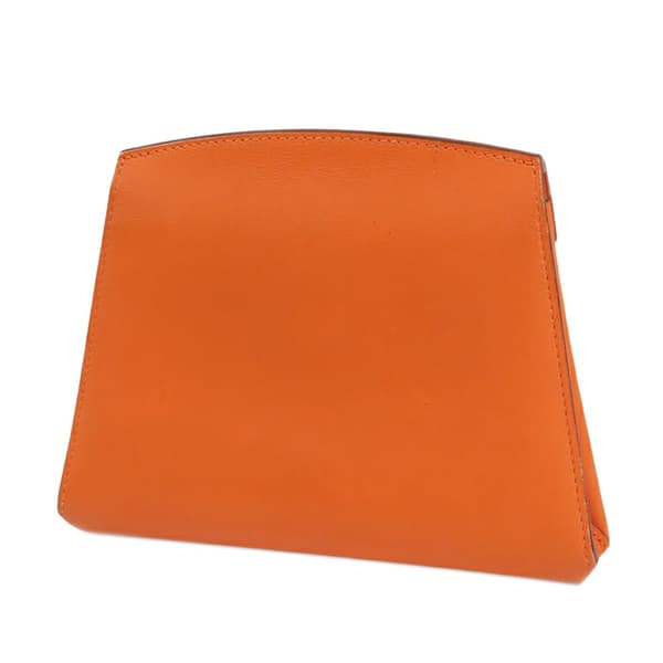 Pre-owned Hermès Swift and Chevre Hermail Lemon Tutti Frutti Wallet Orange