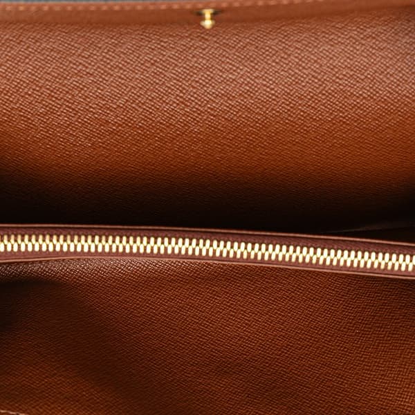 Pre-owned Louis Vuitton Monogram Sarah Long Wallet Brown
