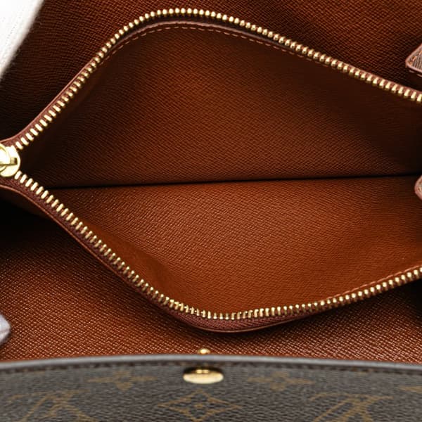 Pre-owned Louis Vuitton Monogram Sarah Long Wallet Brown