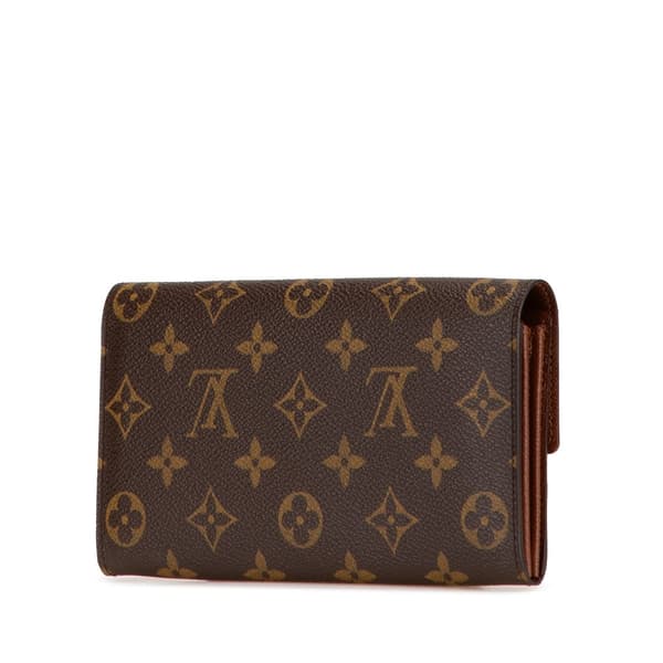 Pre-owned Louis Vuitton Monogram Sarah Long Wallet Brown